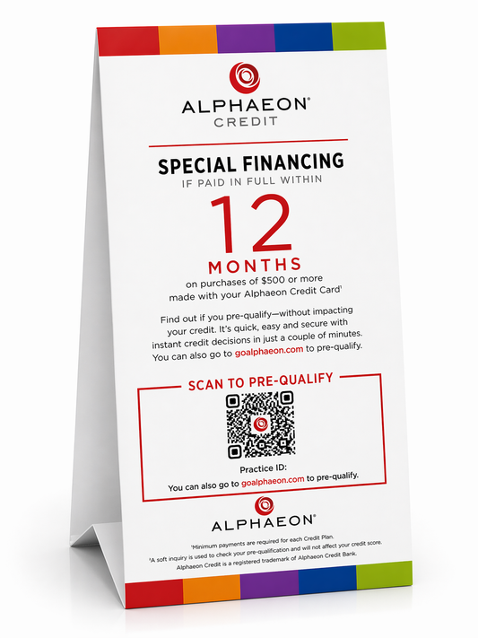 12 Month Special Financing Table Tent