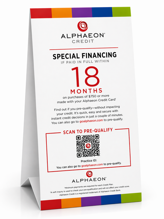 18 Month Special Financing Table Tent